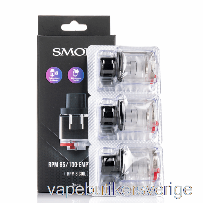 Vape Sverige Smok Rpm 85/100 Utbyteskapslar Rpm 2 Coil Pods